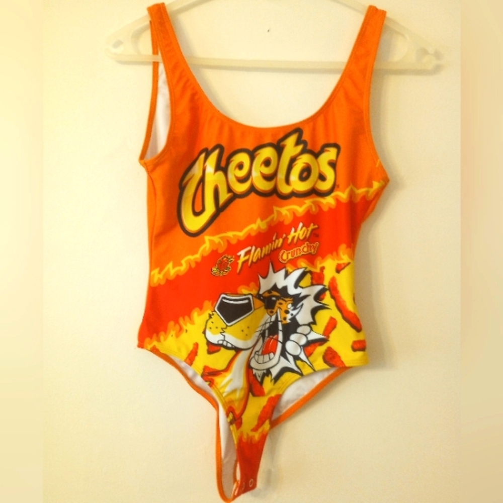 Cheetos One piece Bodysuit Bathing Suit Forever 21 Woman's Small